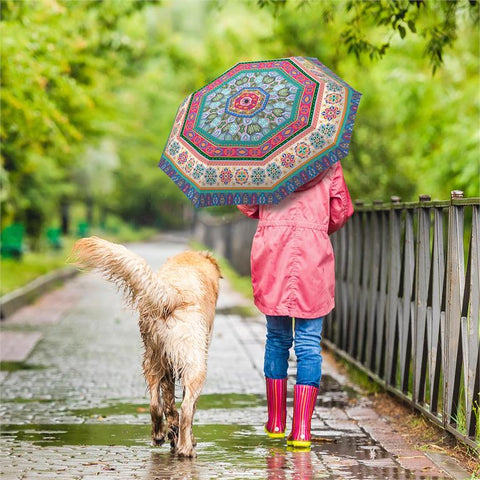 Geometric Tapestry Umbrella & Tote