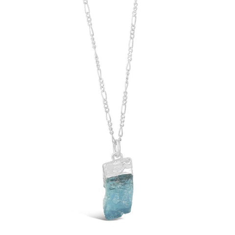 Glacier Gem Ice Necklace Sterling Silver - Aquamarine