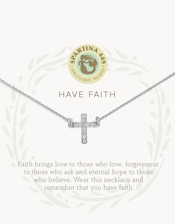Sea La Vie Have Faith Cross Necklace Slv.
