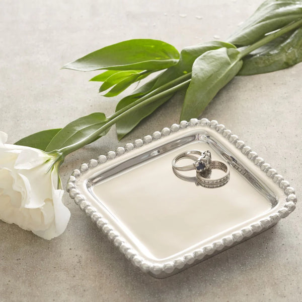 I DO Beaded Square Tray