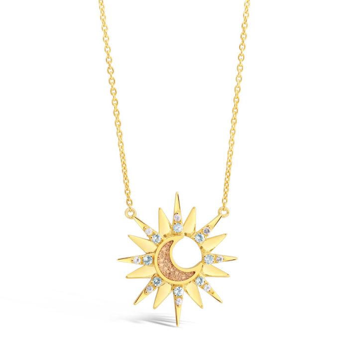 Luna Beam Necklace 14k Vermeil Perkins Cove