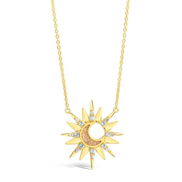 Luna Beam Necklace 14k Vermeil Perkins Cove