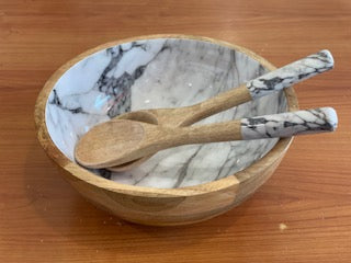 Marble 12" Decorative Bowl