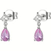 Fancy Vibrant Pink Pendant Earrings