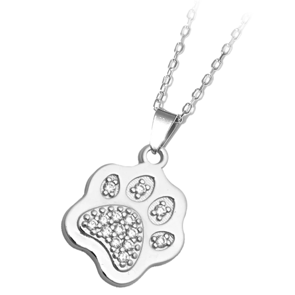 Paw Sterling Silver Charm Necklace