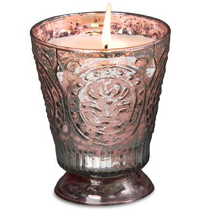 Fleur de Lys Candle Pink Tumbler Sugared Lemon 8oz