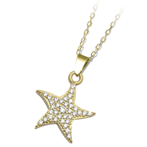 Starfish Gold Charm Necklace
