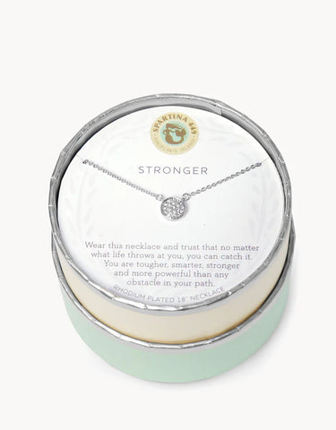 Sea La Vie Stronger Necklace Sil.