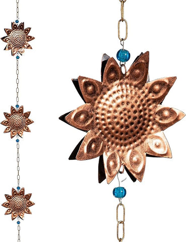 Sunflower Petal & Plow Rain Chain