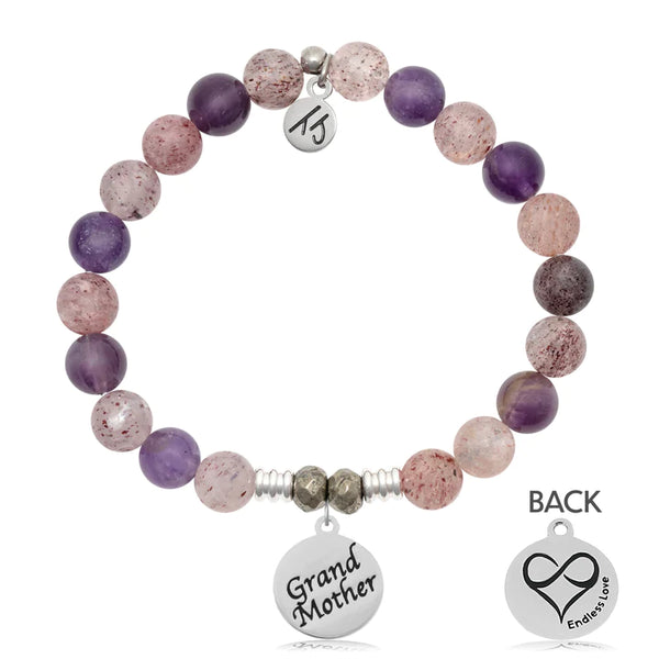 Endless Love Stone Bracelet with Grandmother Sterling Silver Charm