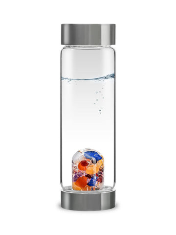VIA Jubilee Ayurveda Gem Water Bottle Glass 16.9 fl.oz.