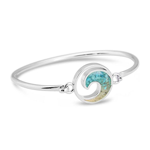 Cresting Wave Bracelet Turquoise Gradient 7"