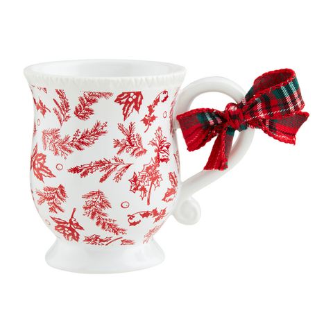 Holly Print Toile Mug 13oz