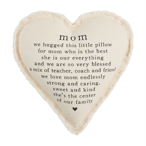 Mom Heart Pillow 14x14