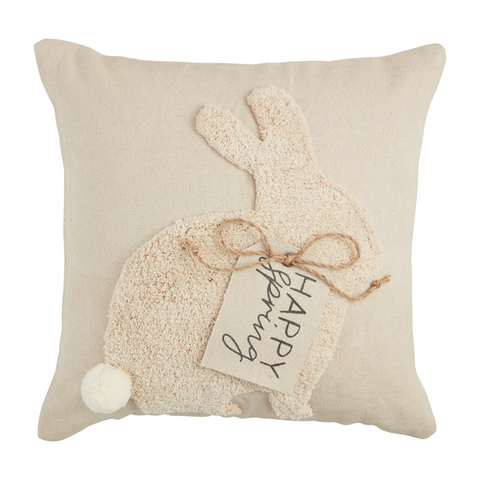 Square Tufting Bunny Pillow 18x18