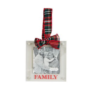 Family Christmas Ornament Acrylic Frame 4x4