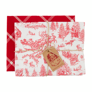 Toile Print Hand Towel Set