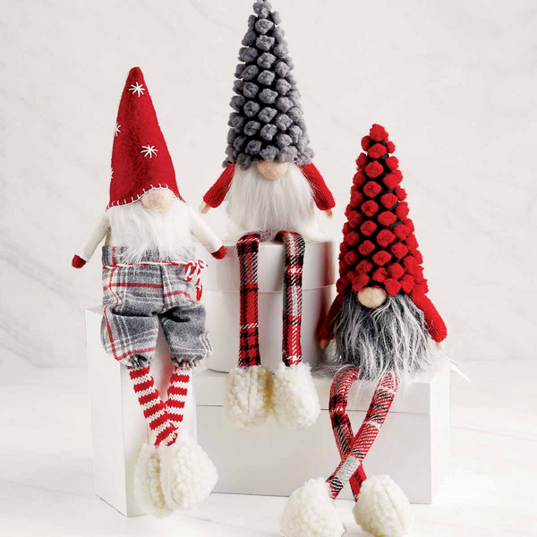 Christmas Gnome Dangle Leg Red Dot