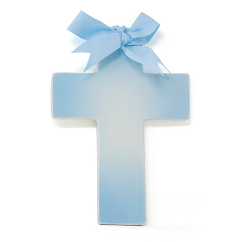 Ombre Cross Hanging Ornament Blue