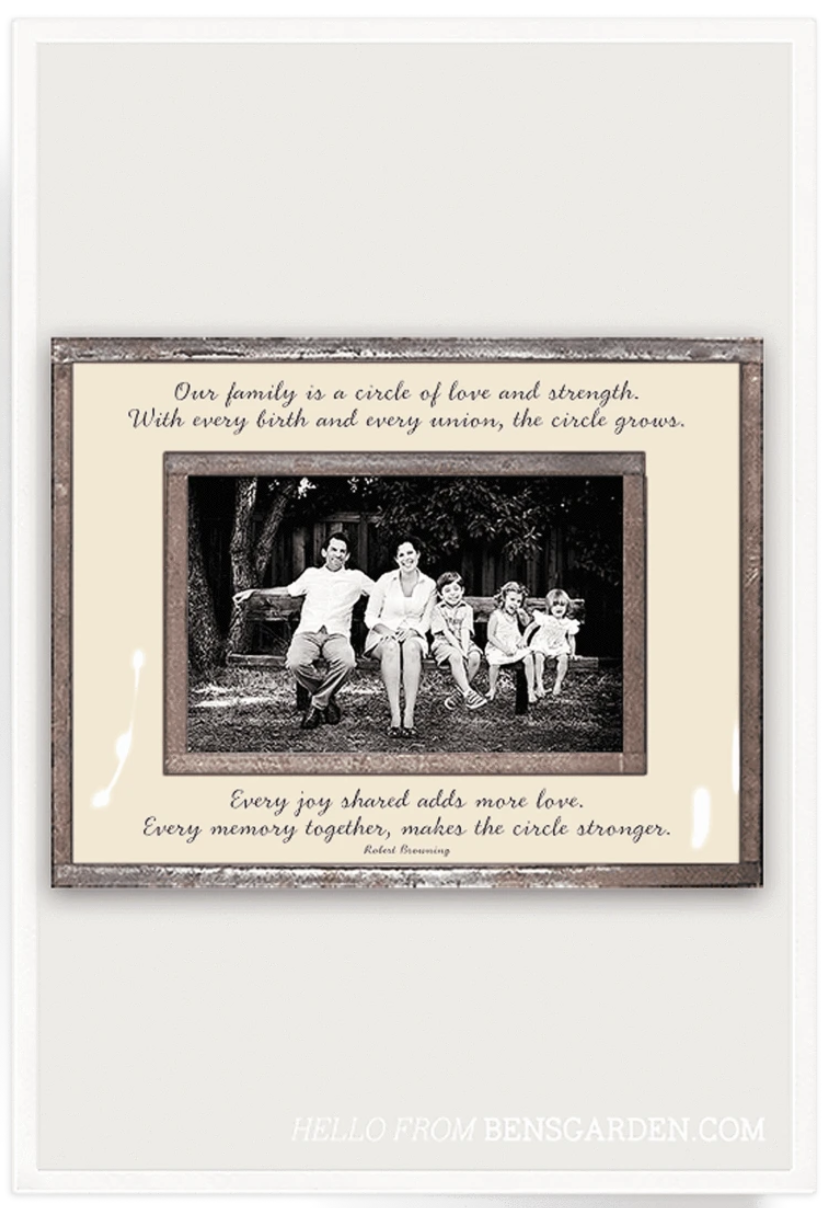 Our Family Is A Circle 4"x 6"H Photo Frame