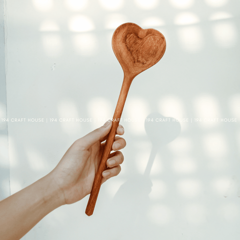 Straight Heart Wooden Spoon