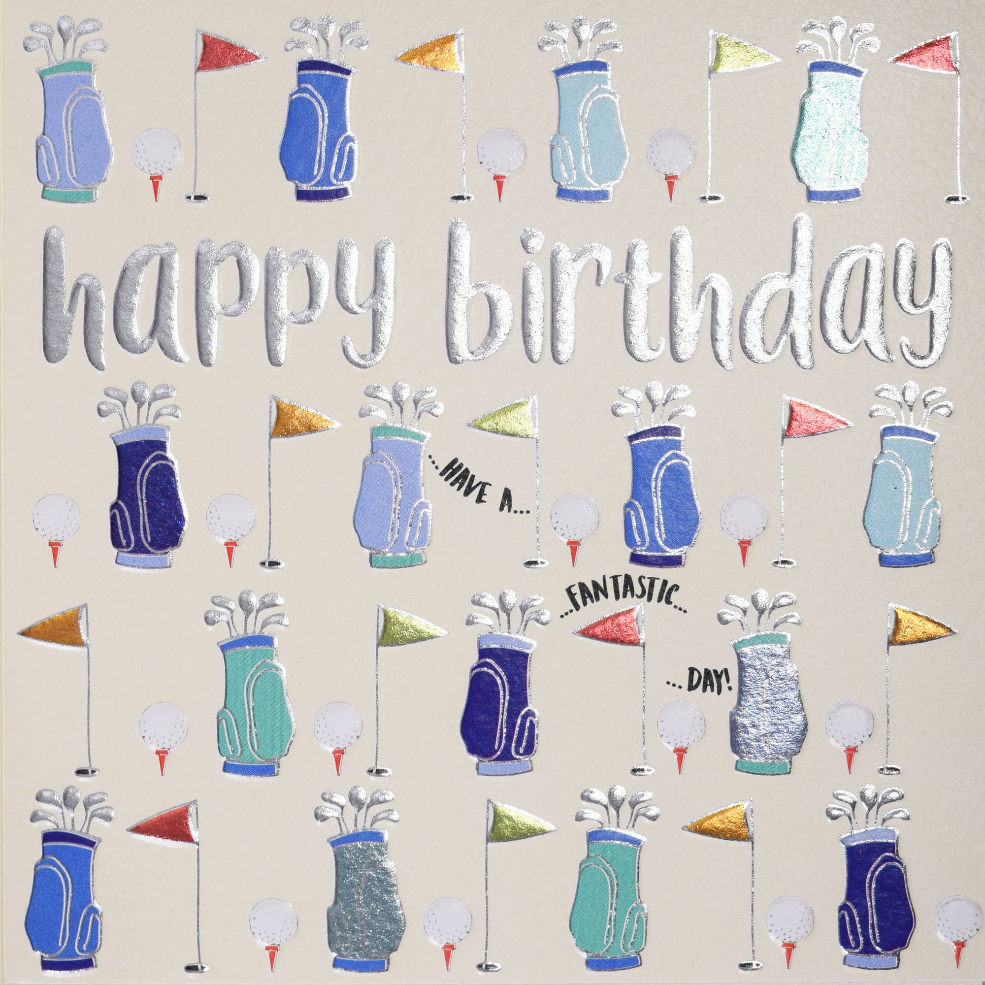 Foiled Greeting Cards Birthday Golf