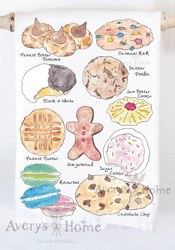Favorite Cookies Kitchen Tea Towel