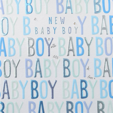Foiled Greeting Cards New Baby Boy