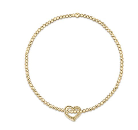 Classic Gold 2mm Bead Bracelet with Charm