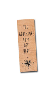 "The Adventure left off here" Bookmark
