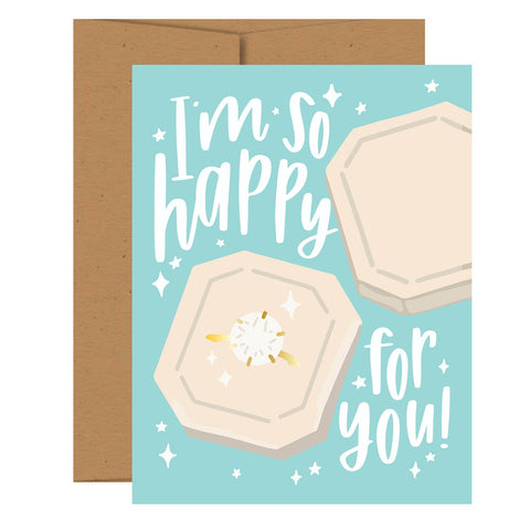 So Happy For You Ring Engagement Greeting Card