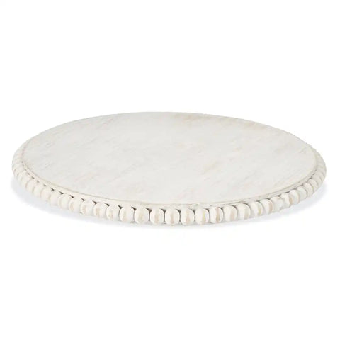 White Beaded Lazy Susan