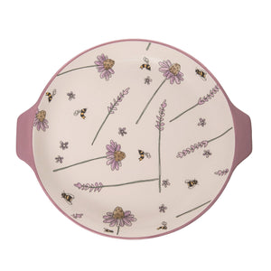 Ceramic 11.25" Everyday Lavender and Lilac Pie Dish