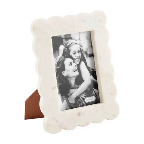 Small Scalloped Marble Frame