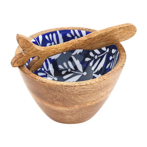 Floral Indigo Dip Bowl Set