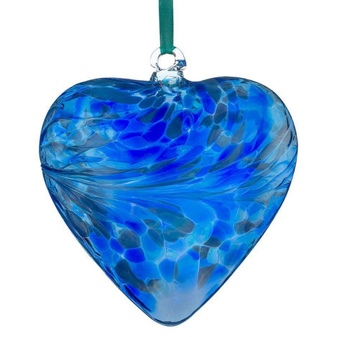 Friendship Heart Glass 4.75" Blue
