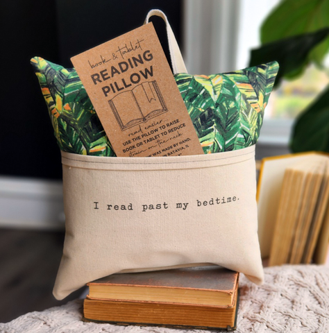 Reading Pillow I Read Past My Bedtime, Leafy