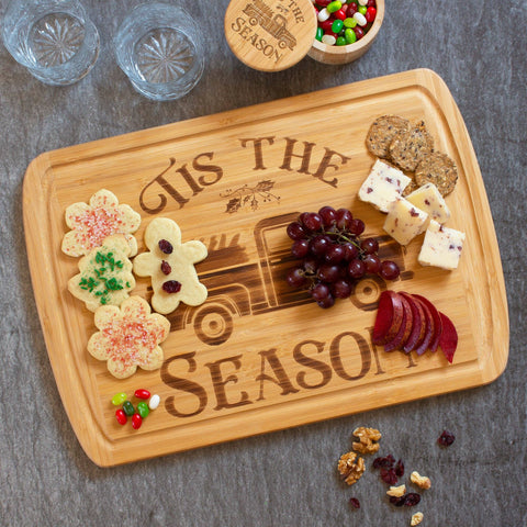 Tis the Season Christmas Carving Board with Juice Groove