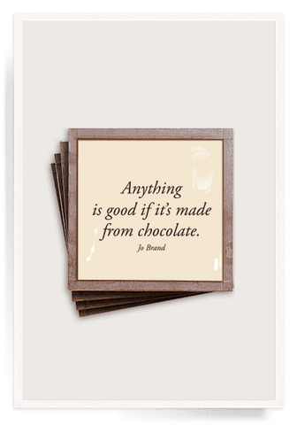 Anything Is Good If Copper & Glass Coasters, Set of 4