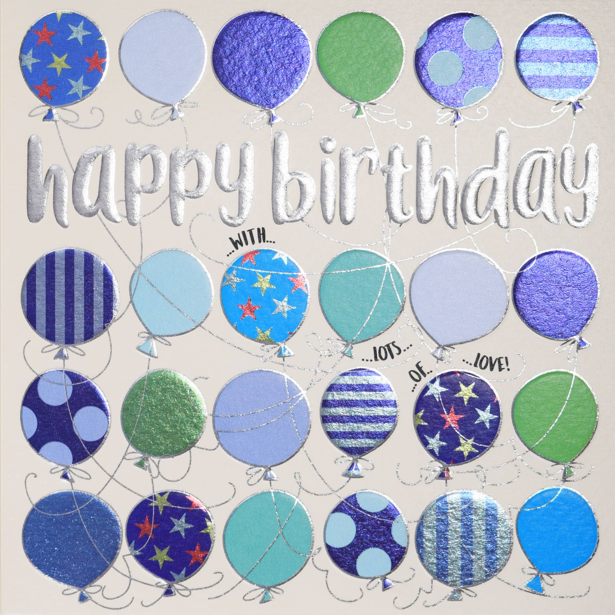 Foiled Greeting Cards Birthday Balloons
