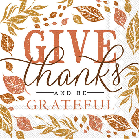 Give Thanks Paper Cocktail Napkins
