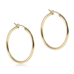 Round Gold 1.25" Hoop Smooth