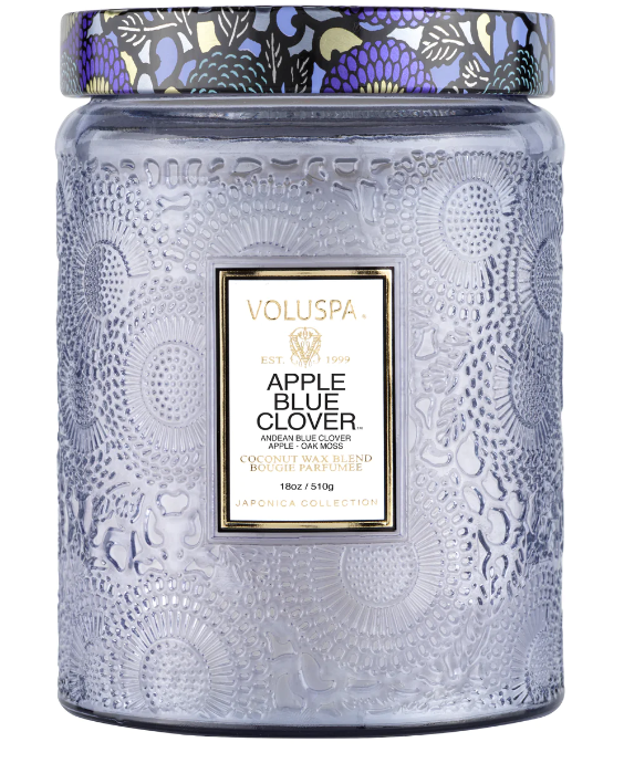 Apple Blue Clover Candle
