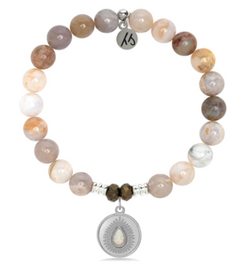 Stone Bracelet with You're One of a Kind Sterling Silver Charm