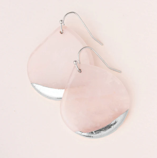 Stone Dipped Teardrop Earrings