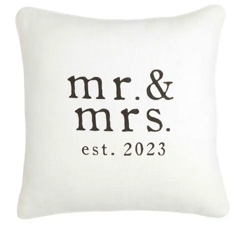 Mr. and Mrs. 2023 Square Pillow
