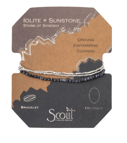 Delicate Stone Wrap Bracelet/Necklace