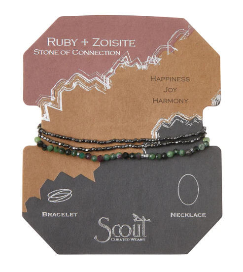 Delicate Stone Wrap Bracelet/Necklace