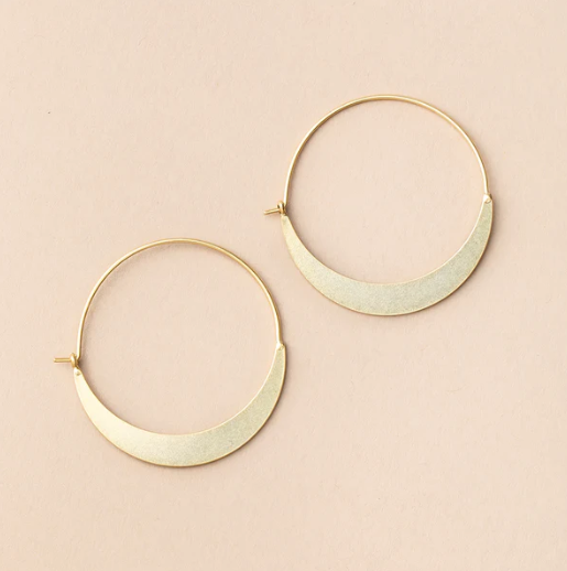 Refined Earring Collection - Crescent Hoop