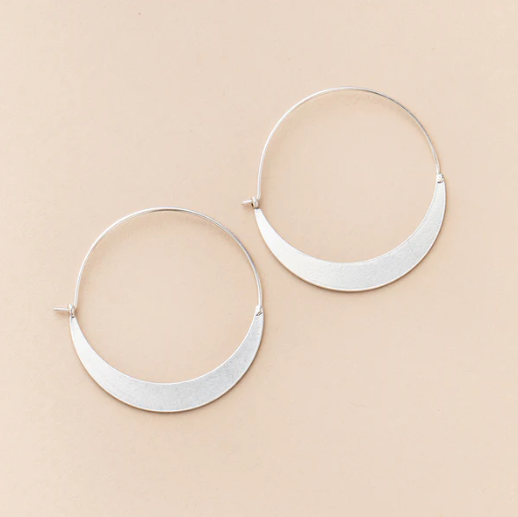 Refined Earring Collection - Crescent Hoop